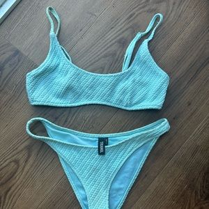 Triangl baby blue bathing suit